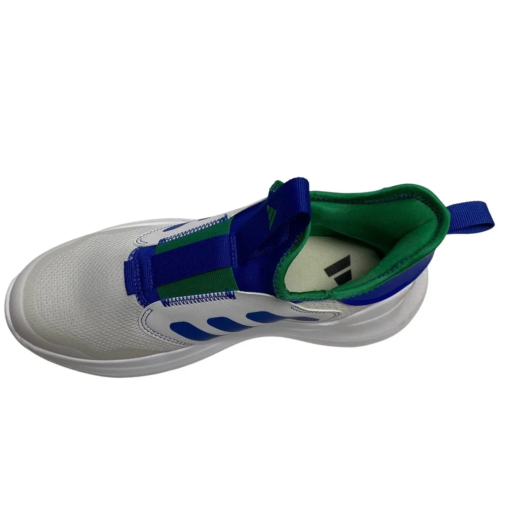 Adidas Tensaur Comfort Slip On Youth Boys Blue, Wht Sneakers Casual Shoes 6 NWOB